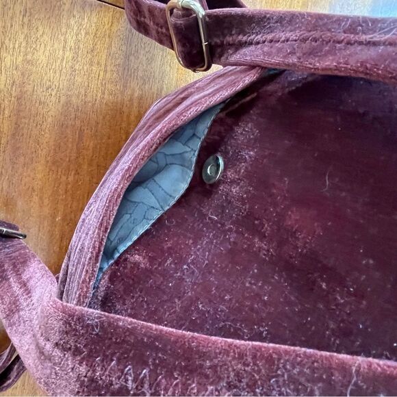 NWOT Aimee Kestenberg Velvet Backpack in Rich Brown With Gold Tone Hardware main image 12